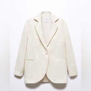 NWOT Mango Karena Tweed Blazer Medium